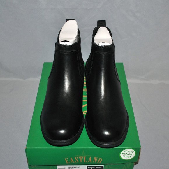 Black Leather Chelsea Boots Womens 